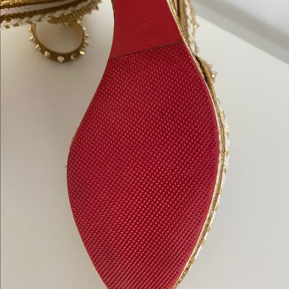 Christian louboutin Madcarina 120 Tan Suede Wedge - Picture 6 of 10